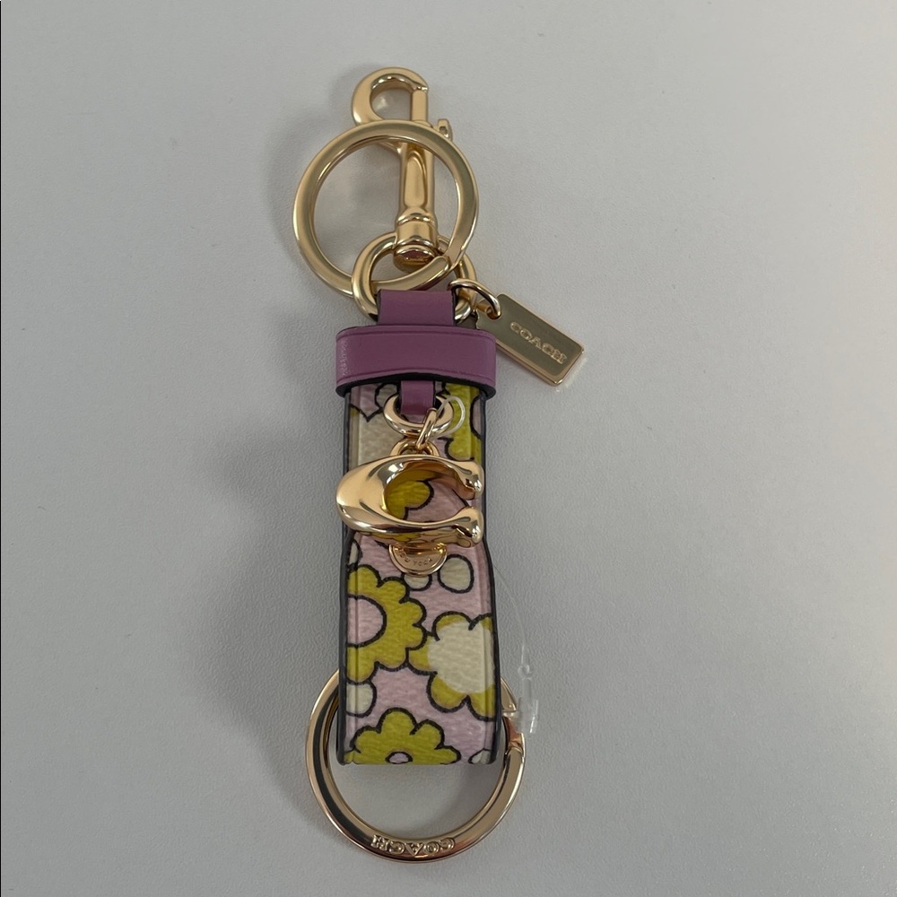 NWOT Coach Trigger Snap Valet Key Fob Keychain Bag Charm - Picture 7 of 10